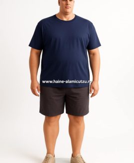 Tricou bumbac marime mare 6xl bleumarin