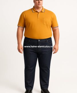 Tricou bumbac polo pique 5xl galben